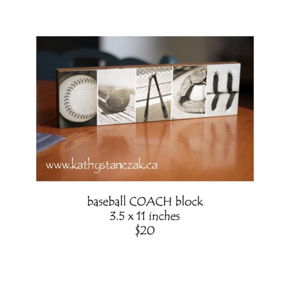 Baseball COACH Block Thank You Gift - Picture 4 of 4